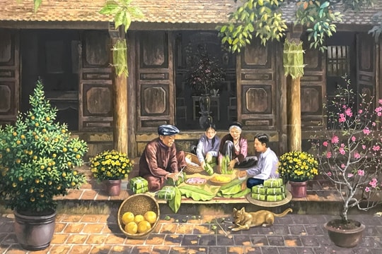 Nông thôn Bắc Bộ ngày Tết trong tranh họa sĩ 9x