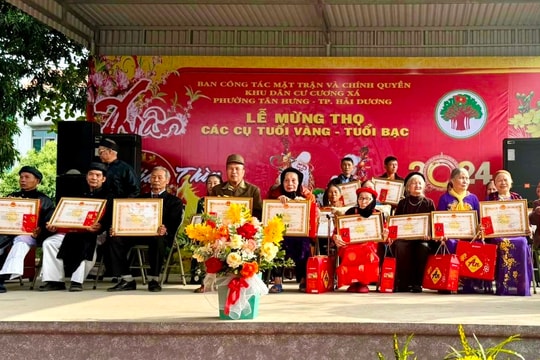 Trên 40.400 người cao tuổi Hải Dương được chúc thọ, mừng thọ