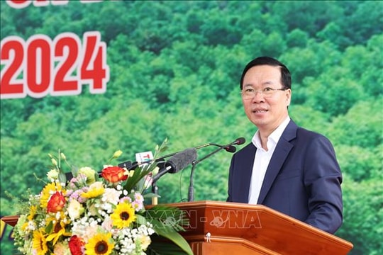 Chủ tịch nước dự Lễ phát động Tết trồng cây "Đời đời nhớ ơn Bác Hồ"