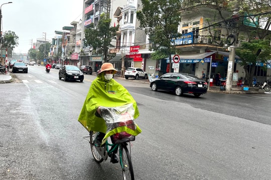 Hải Dương có mưa nhỏ về đêm và sáng