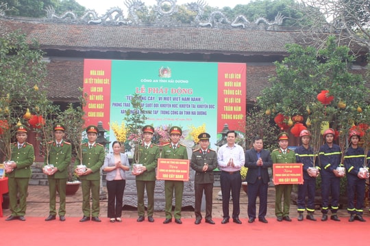 Mỗi cán bộ, chiến sĩ công an Hải Dương phấn đấu trồng ít nhất 1 cây xanh