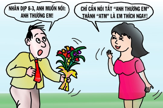 Đổi "anh thương em" thành "ATM" ...