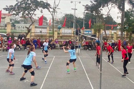 Phường Hiệp Sơn nhất Giải bóng chuyền hơi nữ thị xã Kinh Môn năm 2024