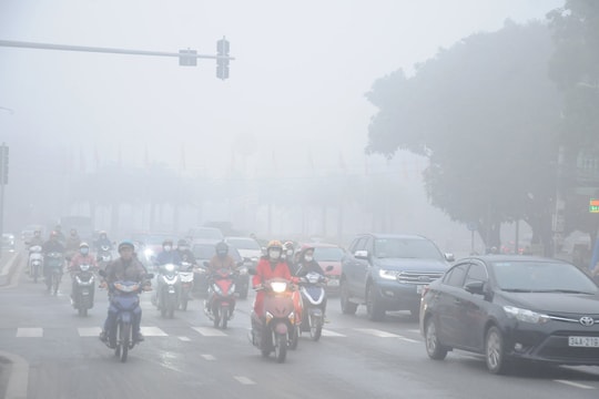 Hải Dương chìm trong sương mù
