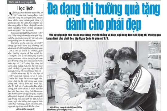 Xem gì trên báo Hải Dương ngày 5/3?