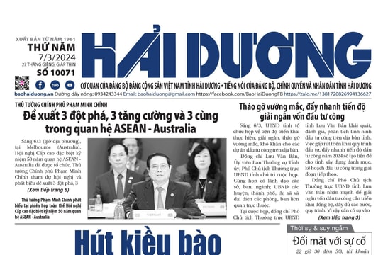 Xem gì trên báo Hải Dương ngày 7/3?