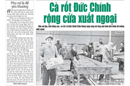 Xem gì trên báo Hải Dương ngày 8/3?