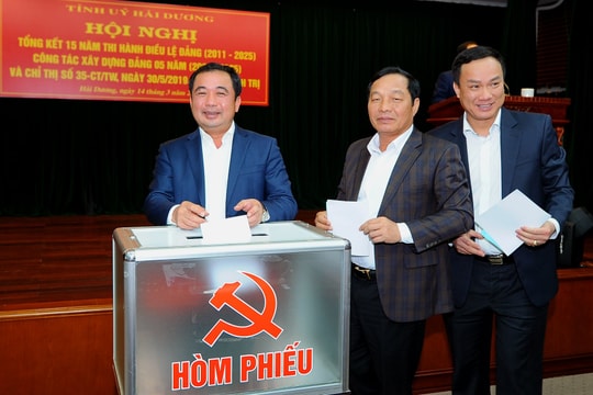 Thực hiện quy trình kiện toàn nhân sự Ban Chấp hành, Ban Thường vụ Tỉnh ủy Hải Dương