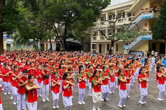 Trên 5 triệu thiếu nhi cả nước tham gia đồng diễn xác lập kỷ lục Việt Nam