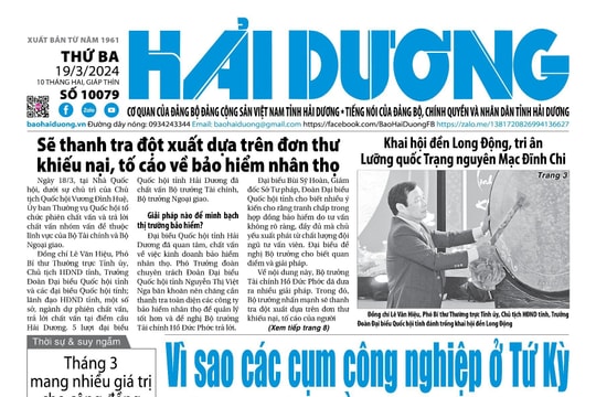 Xem gì trên báo Hải Dương ngày 19/3?