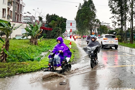 Nhiều khu vực ở Hải Dương mưa to, cao nhất 50 mm