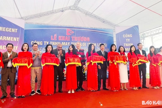 Công ty May Tinh Lợi 3 chính thức đi vào hoạt động tại cụm công nghiệp Nguyên Giáp (Tứ Kỳ)