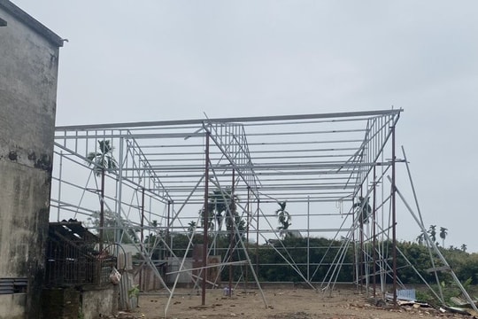Một công dân ở xã Thanh Cường xây dựng công trình trái phép trên đất nông nghiệp