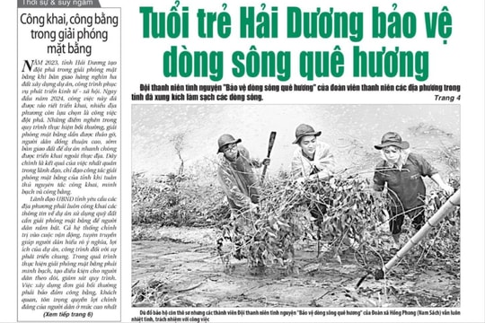 Xem gì trên báo Hải Dương ngày 22/3?