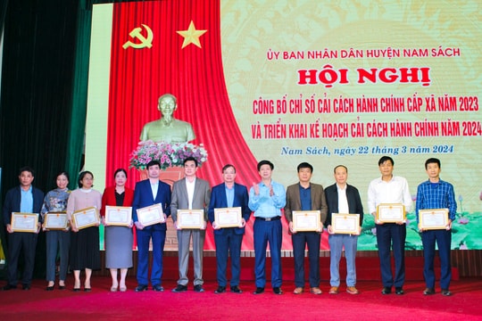 Xã Nam Trung tiếp tục dẫn đầu Chỉ số cải cách hành chính huyện Nam Sách