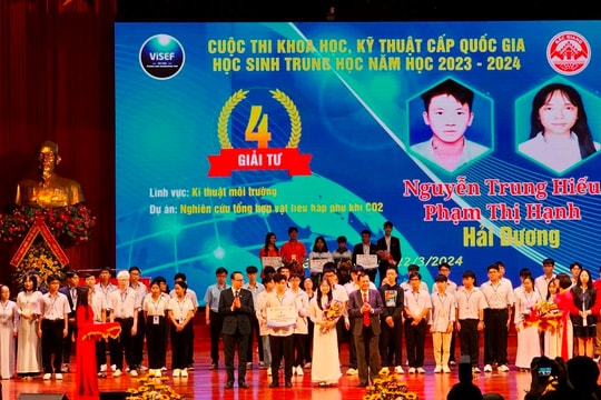 Học sinh Hải Dương đoạt giải tư thi khoa học, kỹ thuật cấp quốc gia