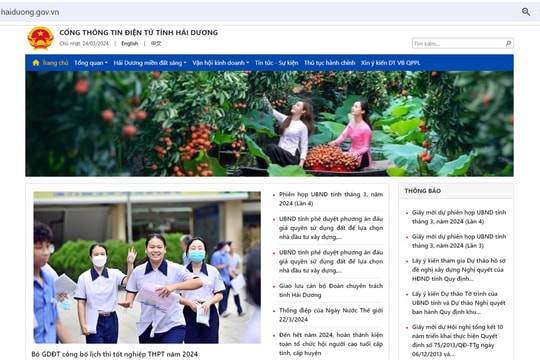 Hai Duong three-level portal overcomes shortcomings