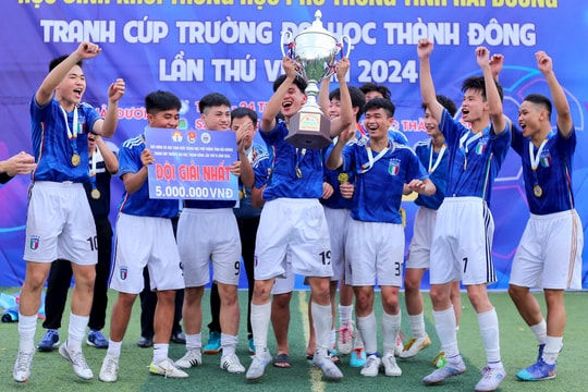Cẩm Giàng vô địch giải bóng đá học sinh khối THPT