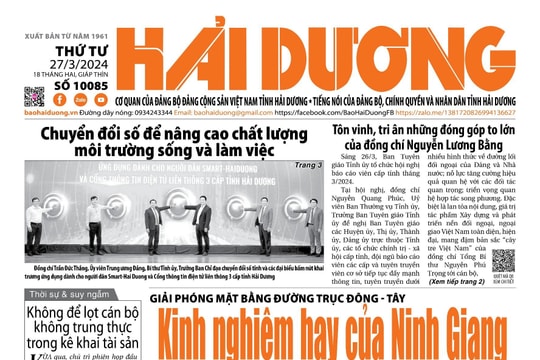 Xem gì trên báo Hải Dương ngày 27/3?