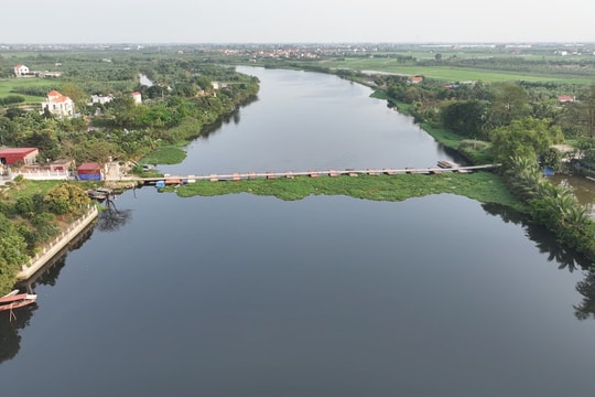 Nước sông Bắc Hưng Hải đoạn huyện Tứ Kỳ đen ngòm, hôi thối do đâu?