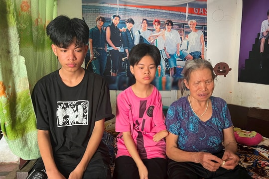 Hai anh em mồ côi ở Gia Lộc sống cùng bà nội già yếu