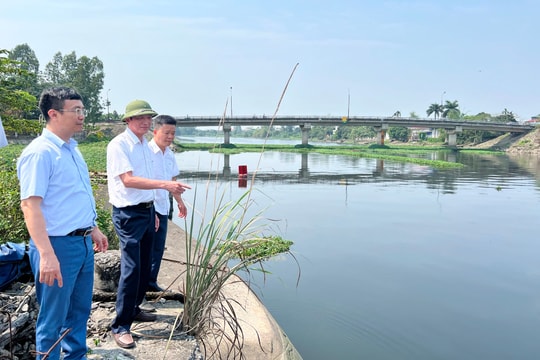 Nước sông Bắc Hưng Hải dần bớt ô nhiễm