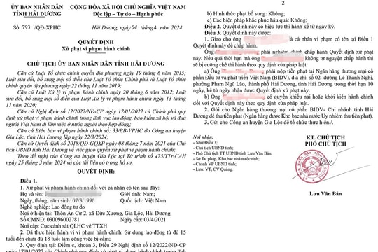 Sử dụng lao động chưa thành niên, quản lý quán karaoke Thưởng Sơn ở Gia Lộc bị phạt 62,5 triệu đồng