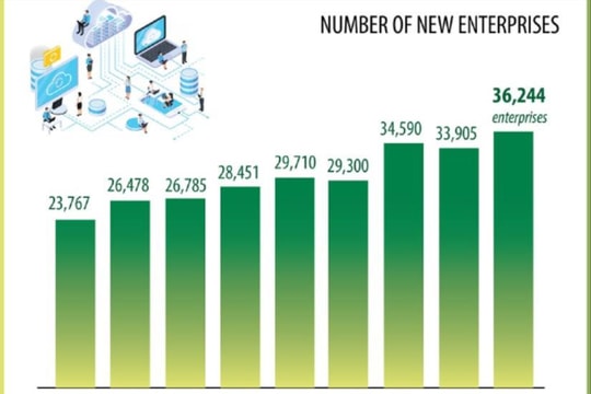 Over 36,200 new enterprises established in Q1