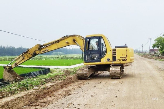 Dự án cải tạo, nâng cấp đường liên xã Hồng Đức – An Đức: Thi công đạt 70% khối lượng