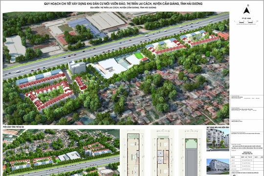 Bổ sung 53 công trình nhà ở tại điểm dân cư mới Vườn Đào ở thị trấn Lai Cách, Cẩm Giàng