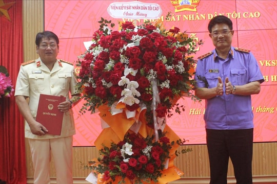 Đồng chí Nguyễn Mạnh Vỹ giữ chức Phó Viện trưởng Viện Kiểm sát nhân dân tỉnh Hải Dương