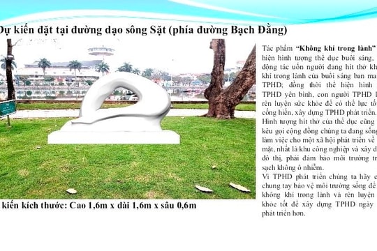 TP Hải Dương dự kiến lắp đặt 8 tác phẩm điêu khắc trên thảm cỏ đường Bạch Đằng