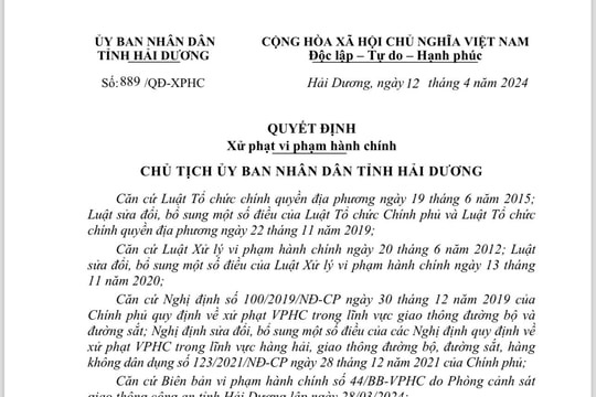 Một lái xe đầu kéo ở Gia Lộc bị phạt tới 51,5 triệu đồng do mắc nhiều lỗi vi phạm