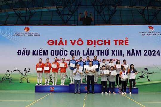 Tất cả 11 kiếm thủ Hải Dương đều giành huy chương Giải vô địch trẻ đấu kiếm quốc gia