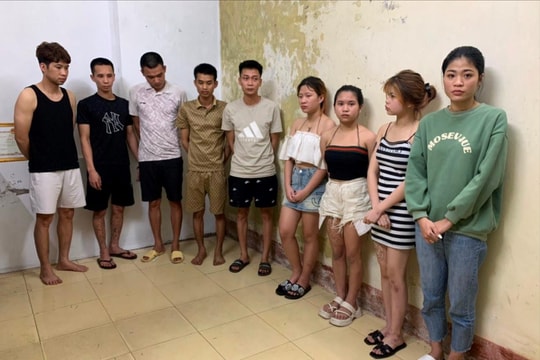 9 nam nữ bay lắc trong quán karaoke Anh Tân ở Cẩm Giàng