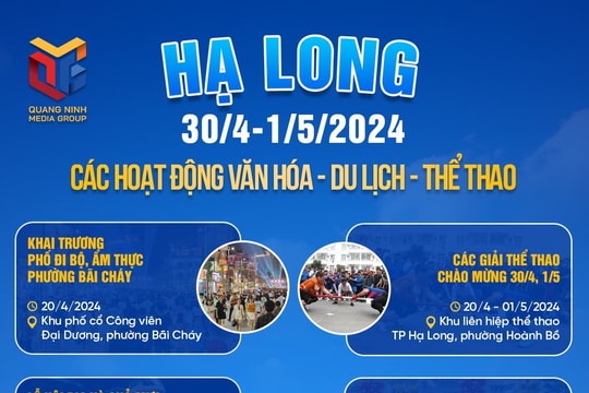 Các hoạt động văn hóa, thể thao, du lịch tại Hạ Long dịp 30/4 - 1/5