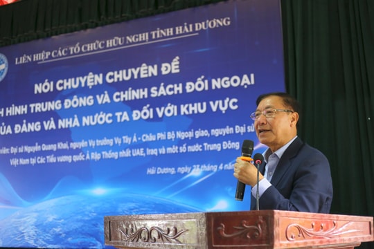 Liên hiệp Các tổ chức hữu nghị tỉnh Hải Dương tổ chức nói chuyện chuyên đề về chính sách đối ngoại