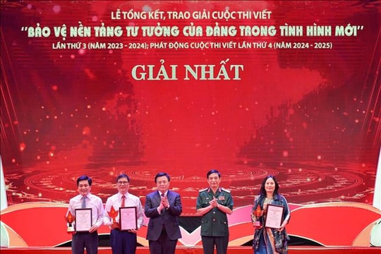 38 tác phẩm đoạt giải cuộc thi viết bảo vệ nền tảng tư tưởng của Đảng lần thứ ba