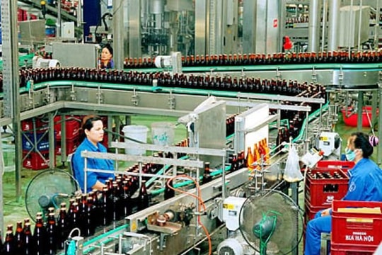 Lượng tiêu thụ của Công ty CP Bia Hà Nội-Hải Dương giảm 22% so với cùng kỳ