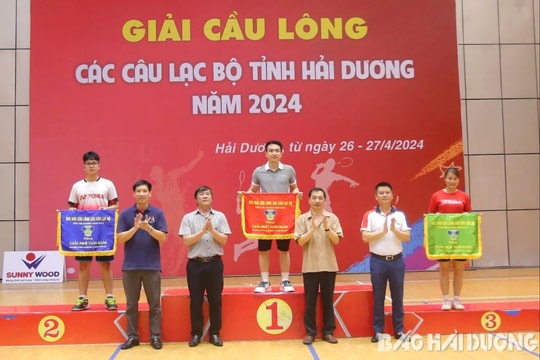 Sunny Wood giành giải nhất toàn đoàn Giải cầu lông các câu lạc bộ tỉnh Hải Dương năm 2024