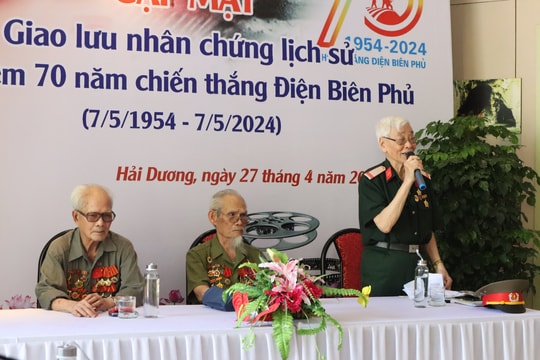 Giáo dục lòng yêu nước qua giao lưu nhân chứng lịch sử trong chiến thắng Điện Biên Phủ