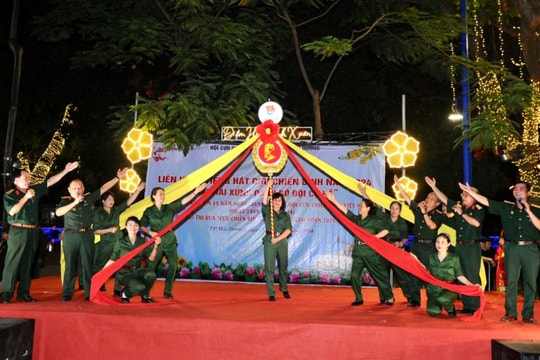 Cựu chiến binh TP Hải Dương công diễn văn nghệ tại phố đi bộ, chợ đêm Bạch Đằng
