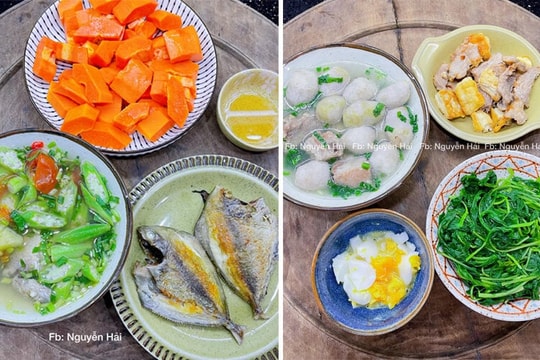 Loạt mâm cơm 2 người ăn của mẹ đơn thân và em bé 6 tuổi gây sốt mạng