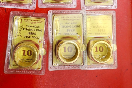 Giá vàng SJC phiên chiều 2/5 bật tăng sau chuỗi ngày nghỉ dài