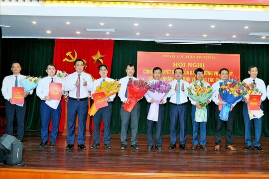 Hải Dương điều động, bổ nhiệm lãnh đạo 8 sở, ngành, địa phương