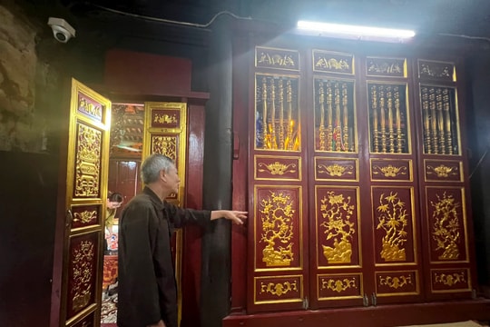 Đền Sượt (TP Hải Dương) xuống cấp, sân bị ngập khi trời mưa