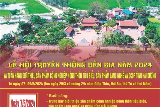 Sự kiện trong tỉnh Hải Dương từ 6 - 12/5