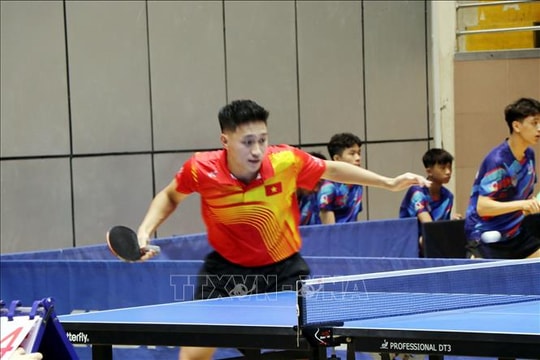 Vận động viên bóng bàn Anh Tú gặp thuận lợi ở vòng đấu loại Olympic Paris 2024