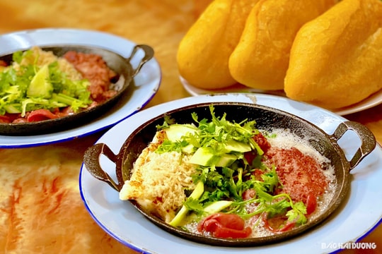 Bánh mỳ chảo - món ăn gây nghiện với nhiều người TP Hải Dương