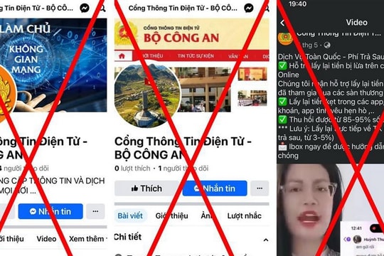 Cảnh báo thủ đoạn mạo danh Cổng thông tin điện tử Bộ Công an để lừa đảo